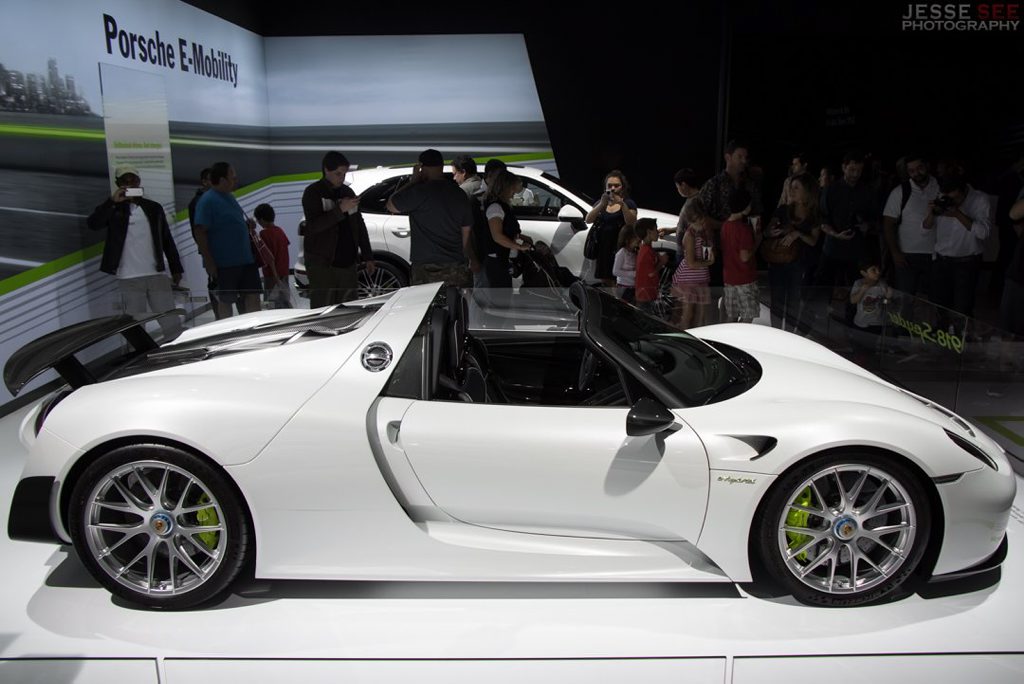 The 2015 Porsche 918 Spyder. The 2015 Porsche 918 Spyder.